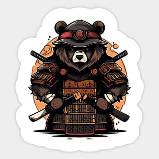 bear samurai Sticker